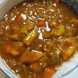 キャベツとごぼう入り和風チキンカレー